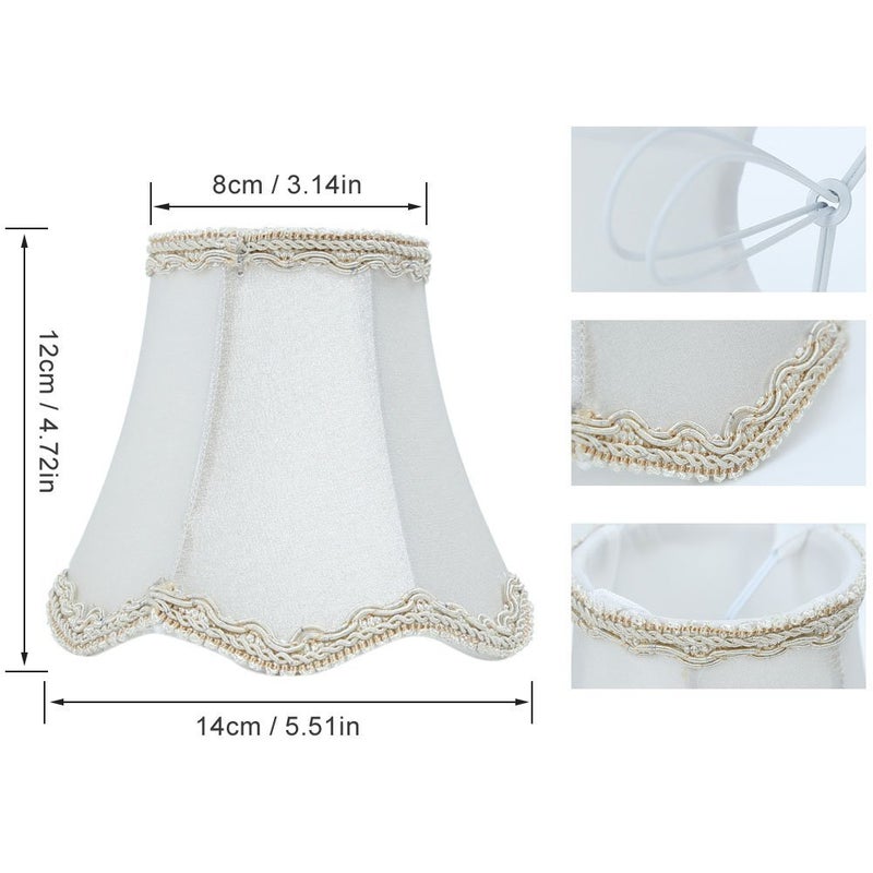 Fuloon Modern European Style Droplight Wall Lamp Candle Chandelier Lamp Shade 6 pcs Set (White) - Image 5